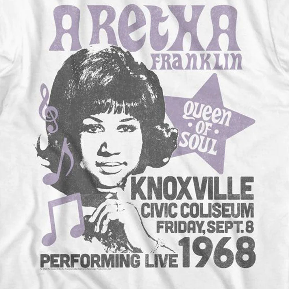 
                  
                    ARETHA FRANKLIN アレサフランクリン KNOXVILLE 1968 Tシャツ メンズ 公式 オフィシャル
                  
                