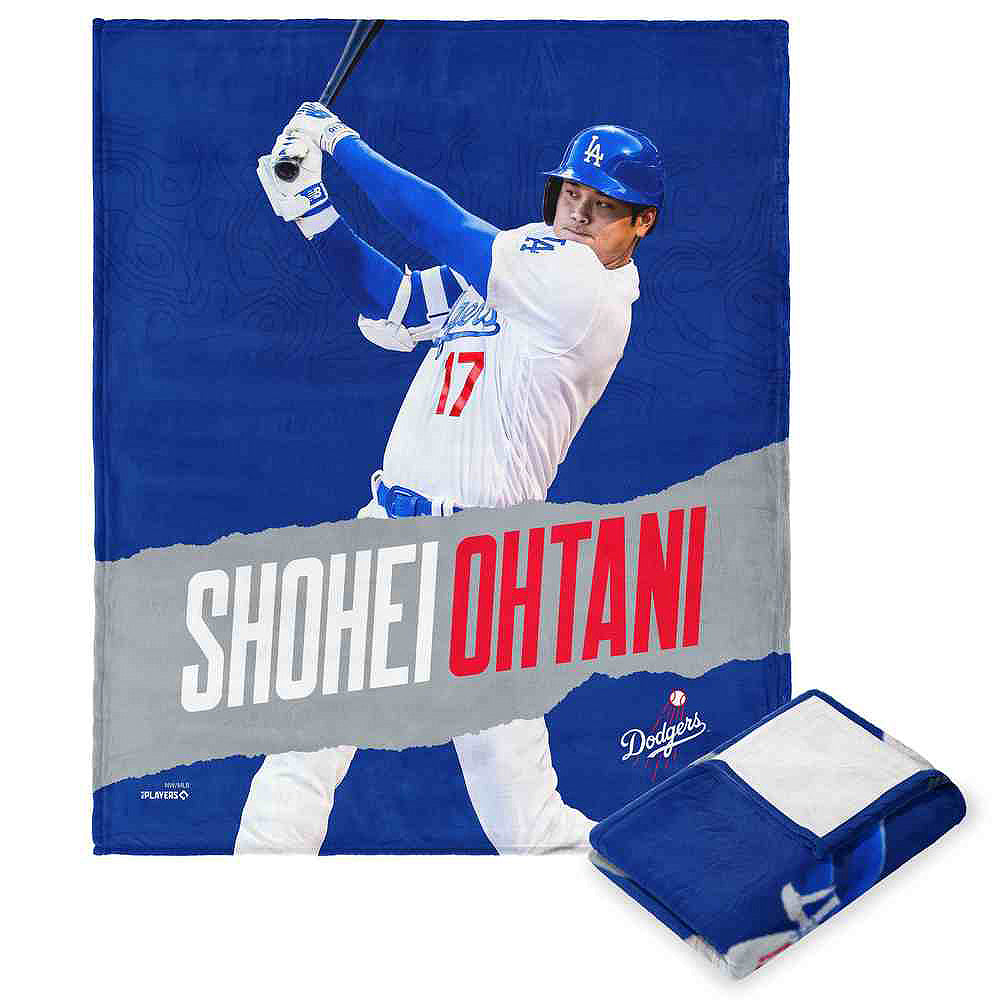 SHOHEI OHTANI - Los Angeles Dodgers MLBPA Players Silk Touch Throw Blanket / ブランケット