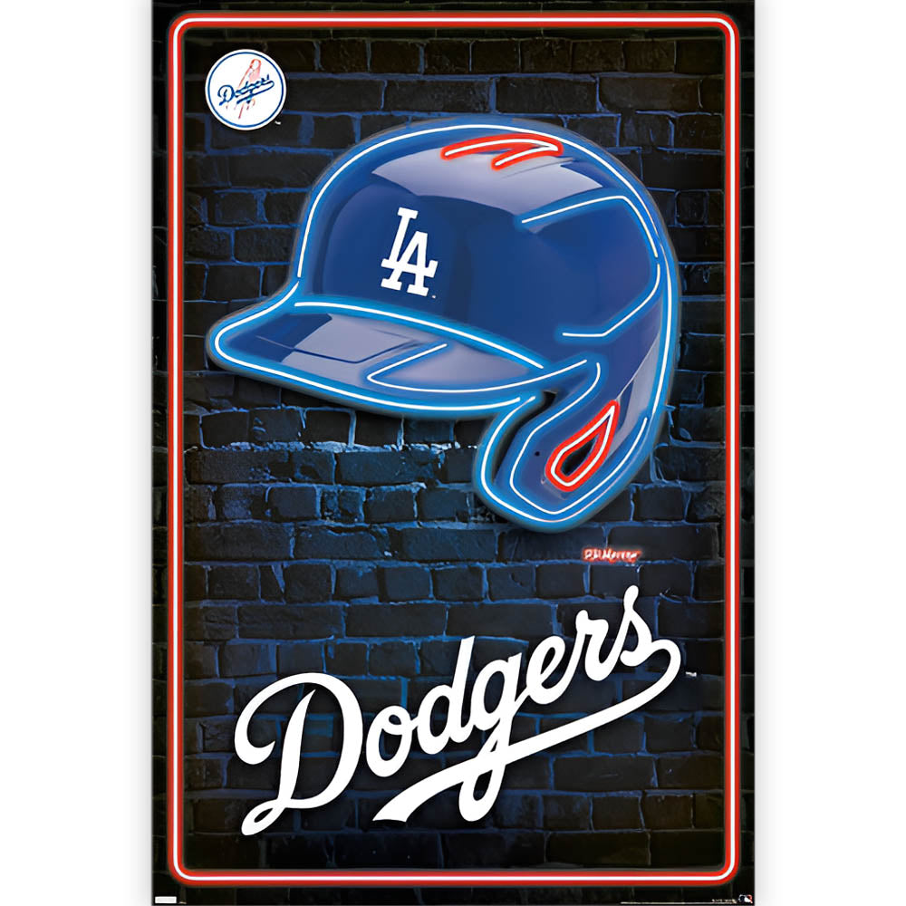 LOS ANGELES DODGERS（MLB） ロサンゼルスドジャース - Neon Helmet 23 / ポスター 【公式 / オフィシャル】