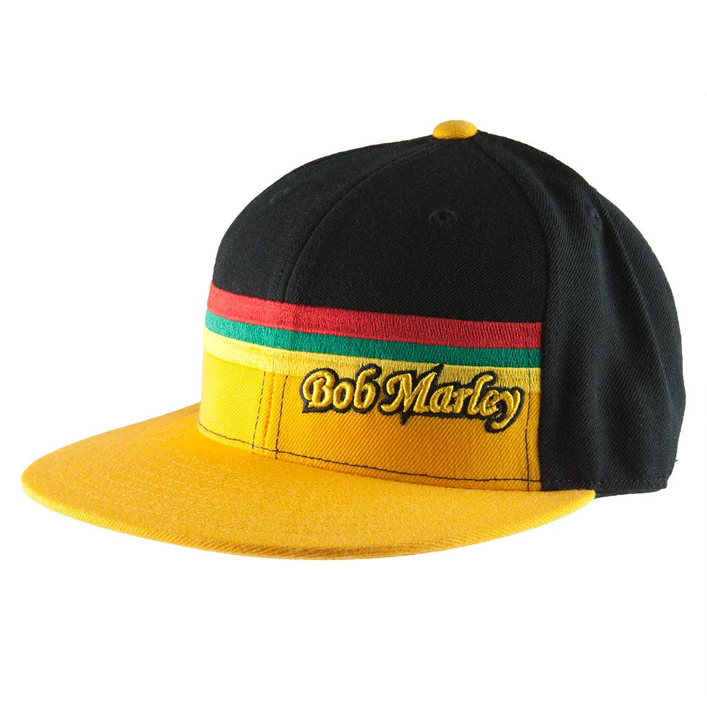 BOB MARLEY - Yellow Rasta Stripe Fitted Cap / 限定