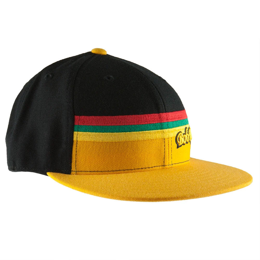 BOB MARLEY ボブマーリー (映画 公開記念 )  Yellow Rasta Stripe Fitted Cap 限定 公式 