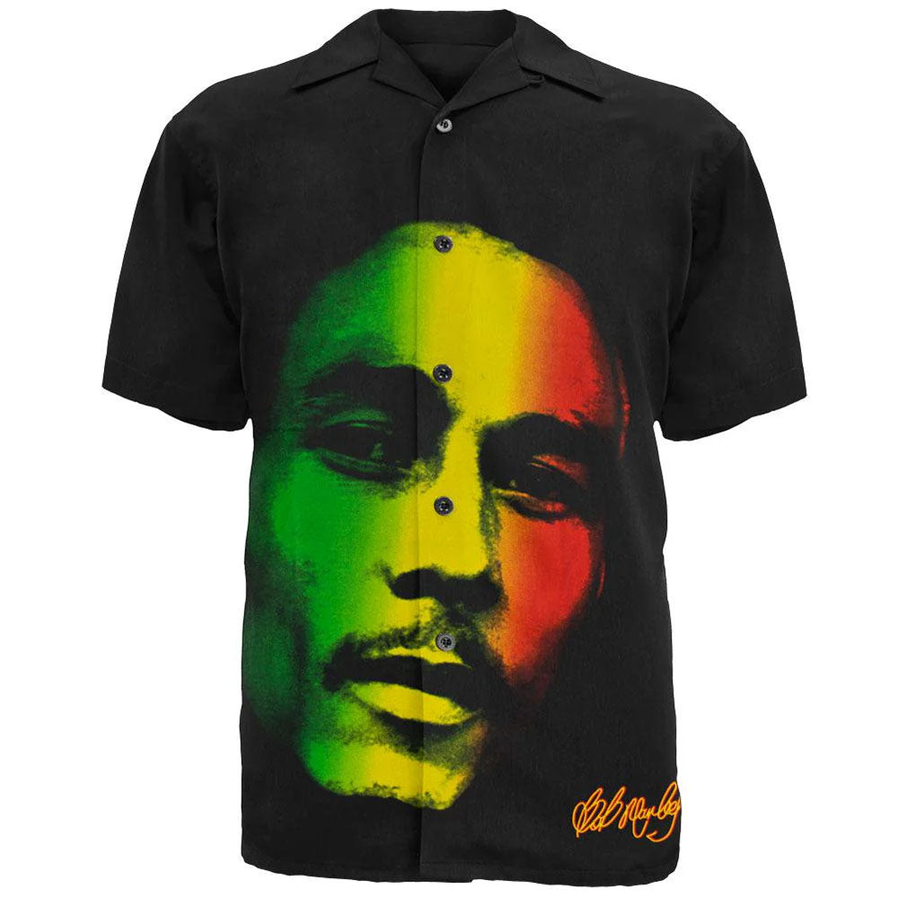 BOB MARLEY ボブマーリー (映画 公開記念 ) Tri-Color Club Shirt 限定 襟付きシャツ 公式 オフィシャル