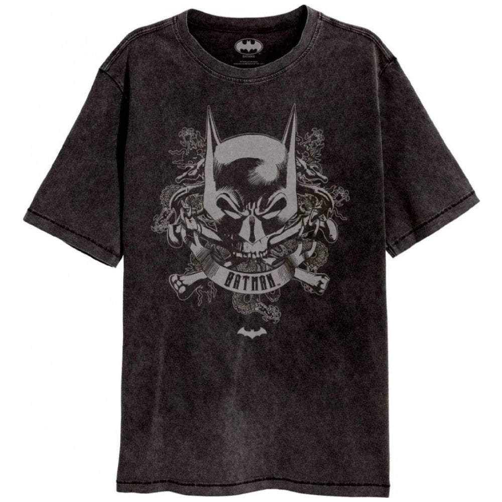 
                  
                    BATMAN バットマン Skull Crest ACID WASH Tシャツ メンズ 公式 オフィシャル
                  
                