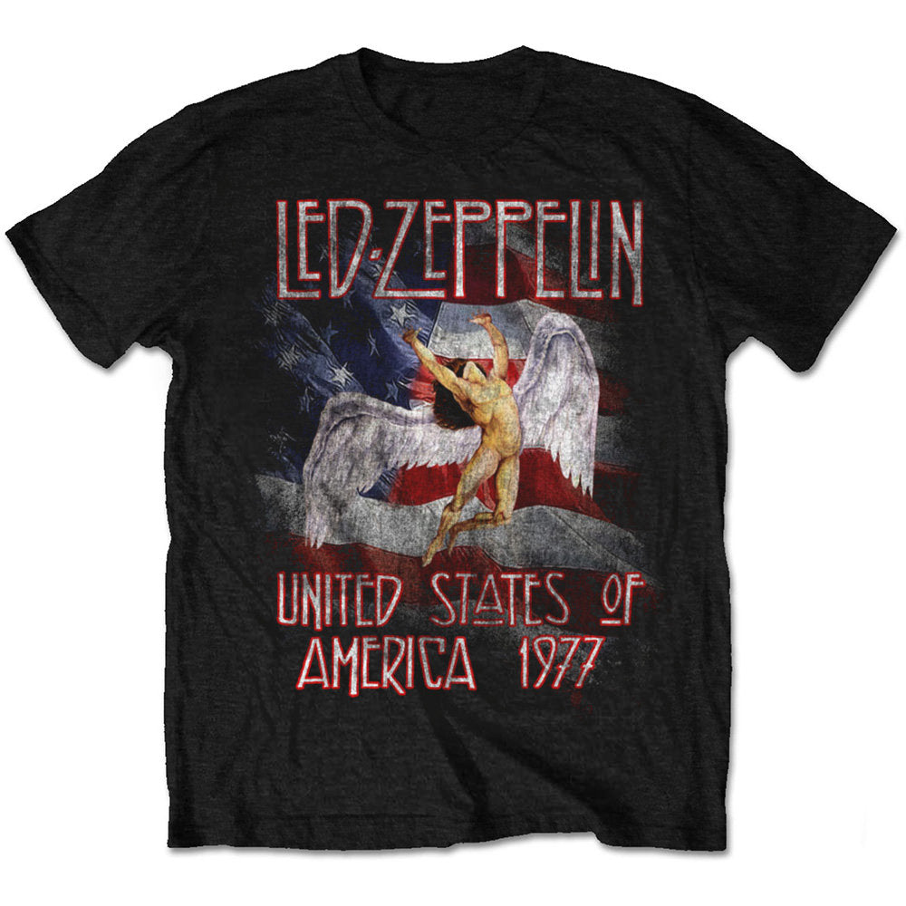 LED ZEPPELIN レッドツェッペリン (映画 公開予定 ) - Stars N' Stripes USA '77. / Tシャツ / メンズ 【公式 / オフィシャル】