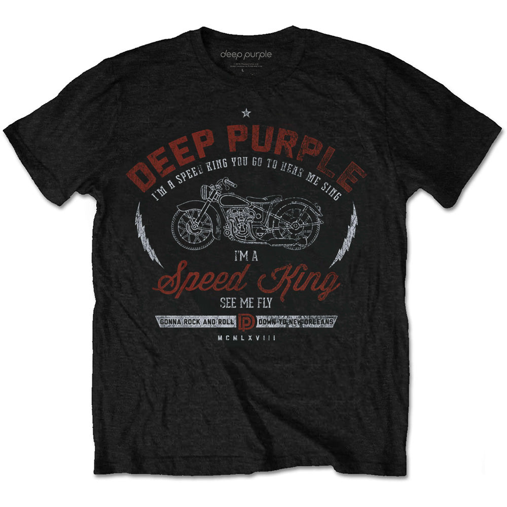 DEEP PURPLE ディープパープル Speed King Black Tシャツ / メンズ 公式 オフィシャル