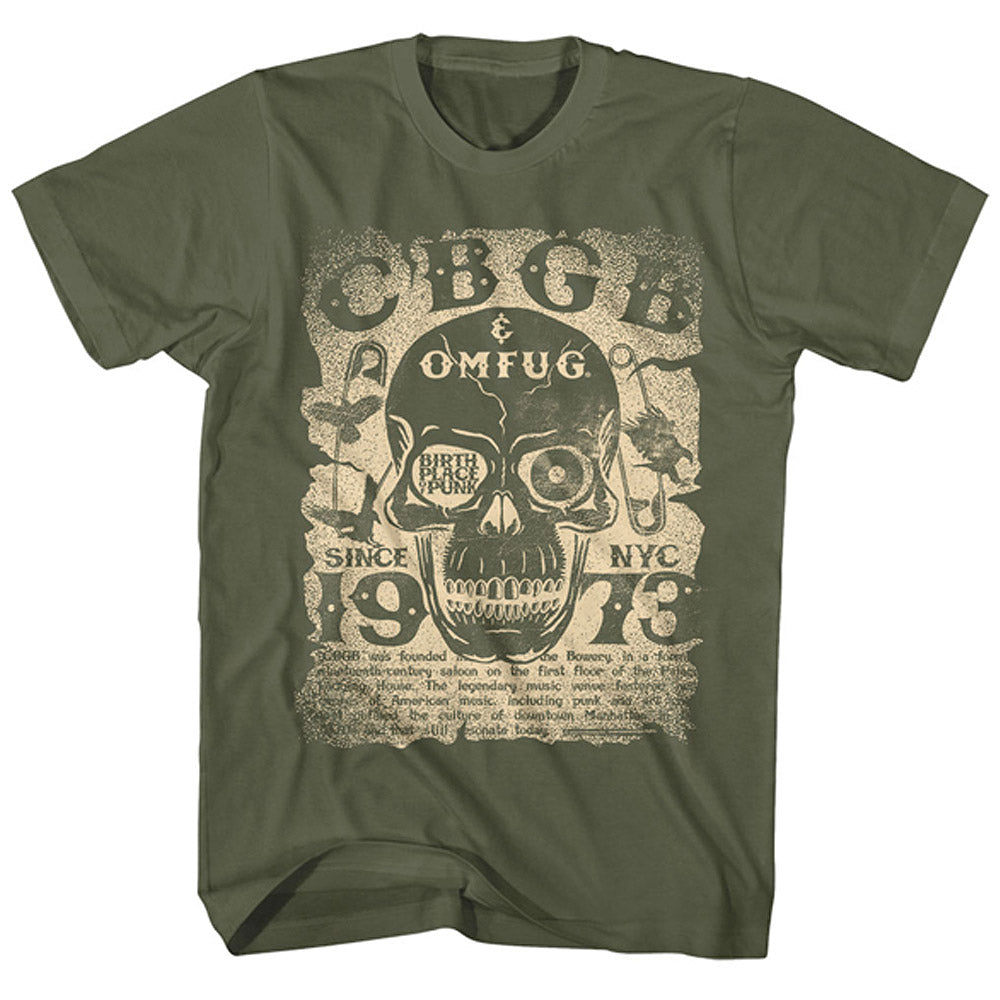 CBGB シービージービー BIRTH PLACE OF PUNK Tシャツ メンズ 公式 オフィシャル