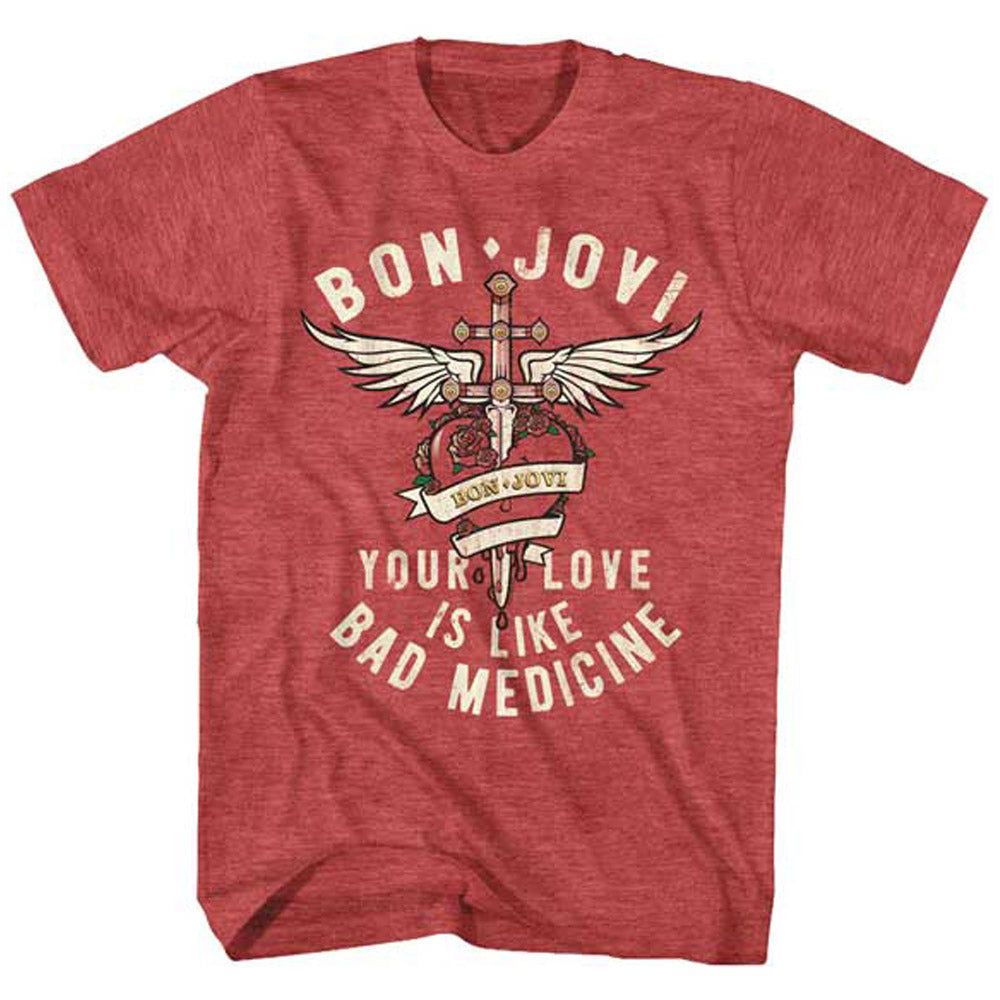 【予約商品】 BON JOVI ボンジョヴィ - BAD MEDICINE / Tシャツ / メンズ 【公式 / オフィシャル】