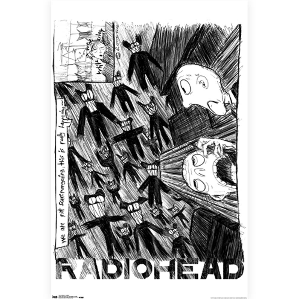 RADIOHEAD レディオヘッド (トム 11月 来日 ) - Scribble / ポスター 【公式 / オフィシャル】