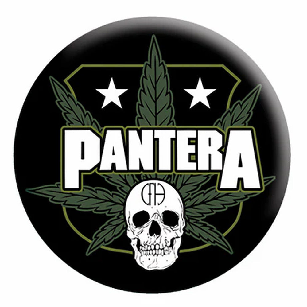 PANTERA パンテラ - Cannabis Skull / バッジ 【公式 / オフィシャル】