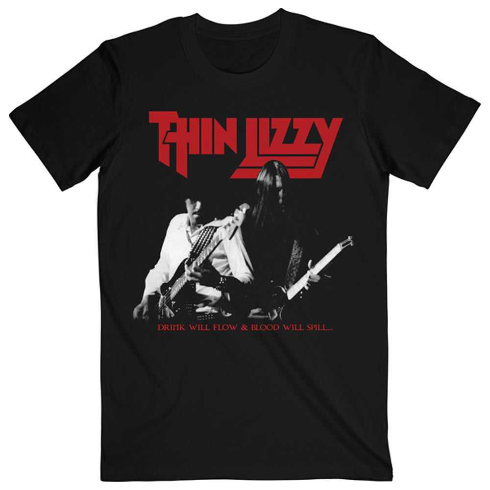 THIN LIZZY シンリジィ (結成 55周年 ) - THE DRINK WILL FLOW / Tシャツ / メンズ 【公式 / オフィシャル】