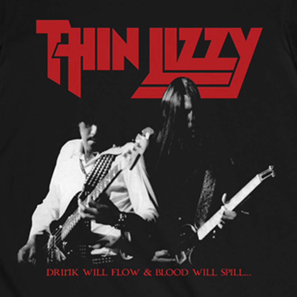 THIN LIZZY シンリジィ (結成 55周年 ) - THE DRINK WILL FLOW / Tシャツ / メンズ 【公式 / オフィシャル】