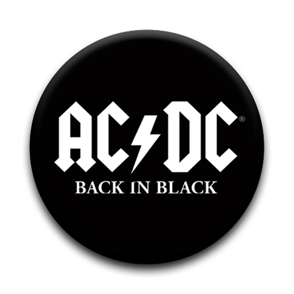 AC/DC エーシーディーシー BACK IN BLACK バッジ 公式 オフィシャル