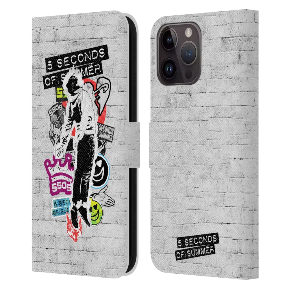 5 SECONDS OF SUMMER ファイヴセカンズオブサマーSticker Bomb Catchfire レザー手帳型  公式 