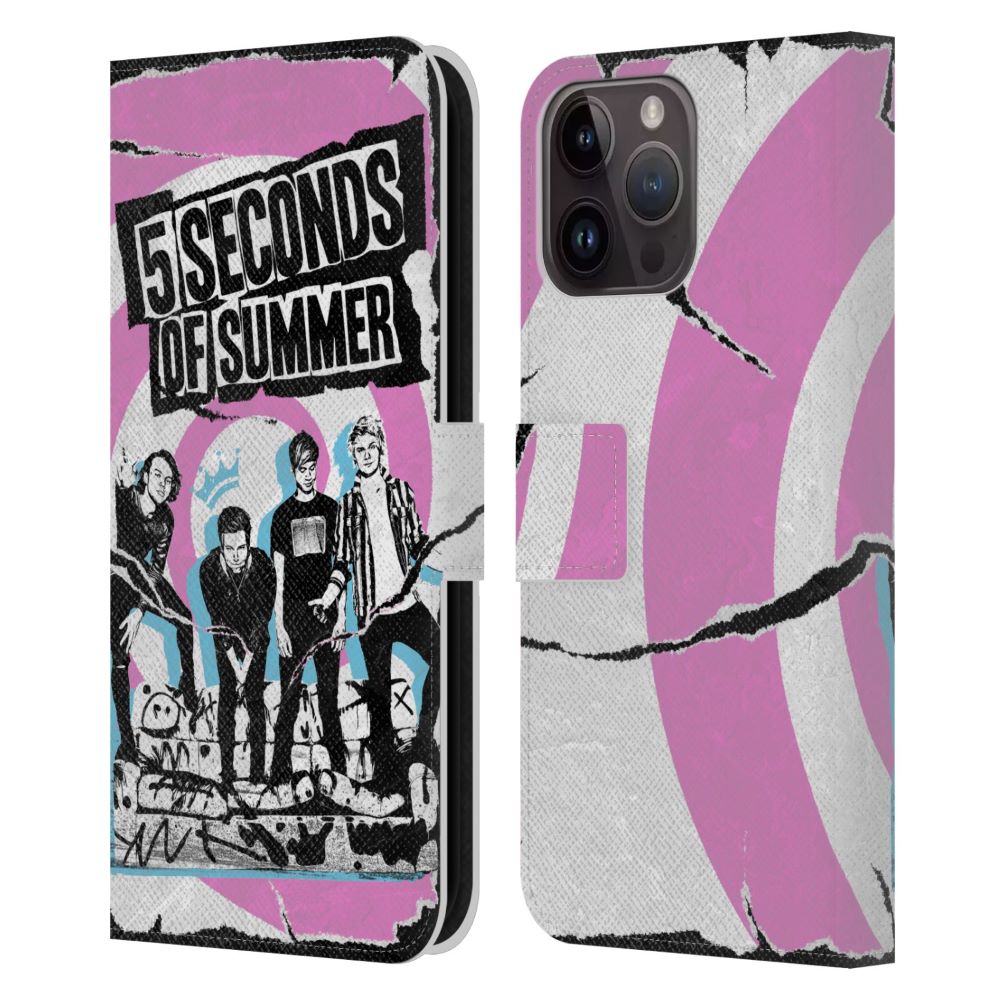 5 SECONDS OF SUMMER Posters Trashed レザー手帳型 Apple iPhoneケース 公式 オフィシャル