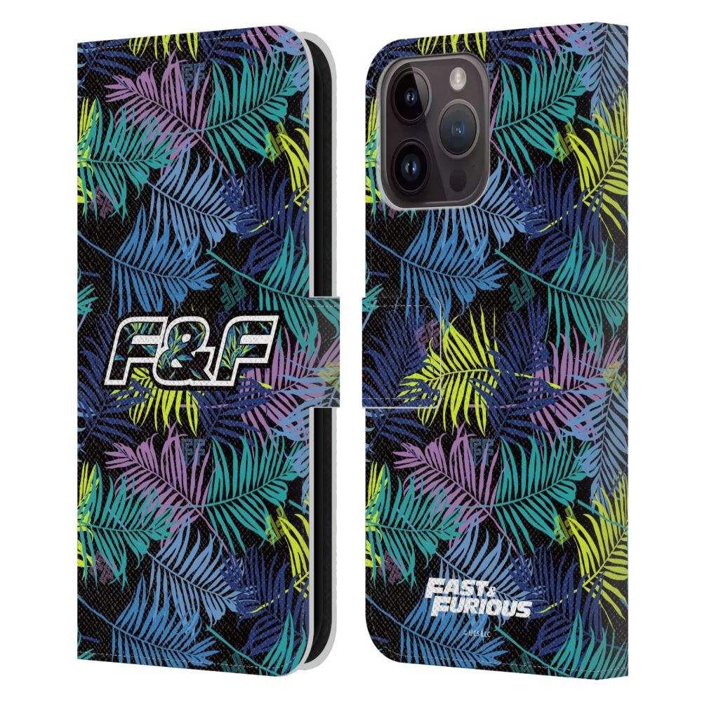 FAST & FURIOUS ワイルド・スピード - Tropical Logo / Leaf Patternレザー手帳型 / Apple iPhoneケース 【公式 / オフィシャル】