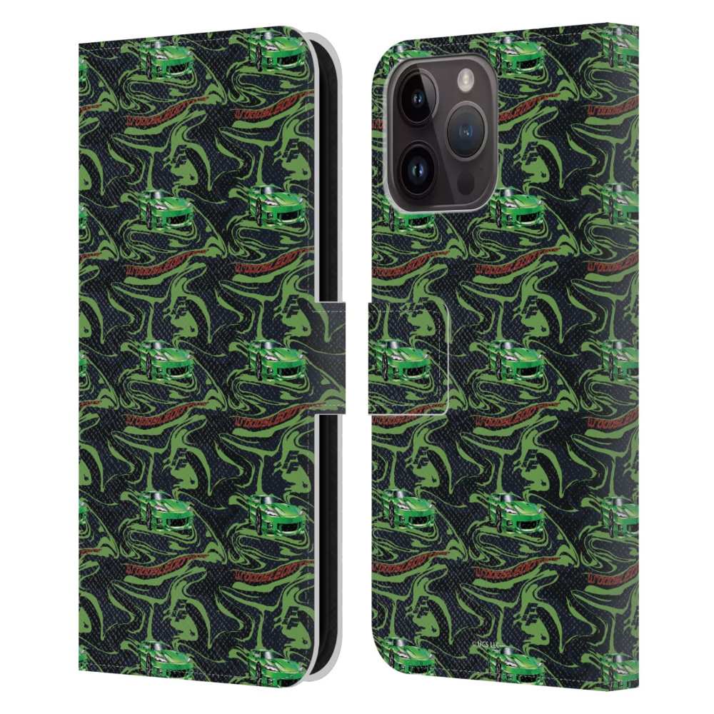 FAST & FURIOUS ワイルド・スピード - Car Pattern / Green レザー手帳型 / Apple iPhoneケース 【公式 / オフィシャル】