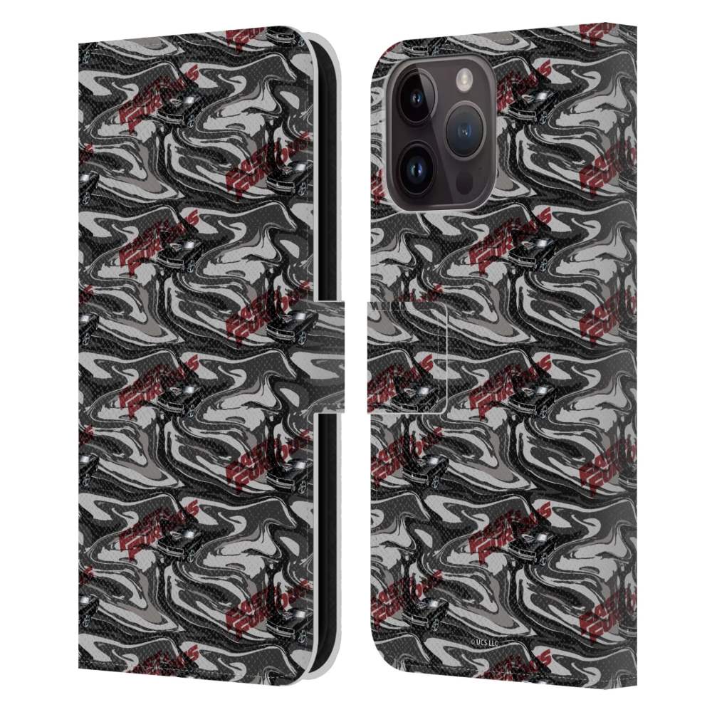 FAST & FURIOUS ワイルド・スピード - Car Pattern / Black レザー手帳型 / Apple iPhoneケース 【公式 / オフィシャル】