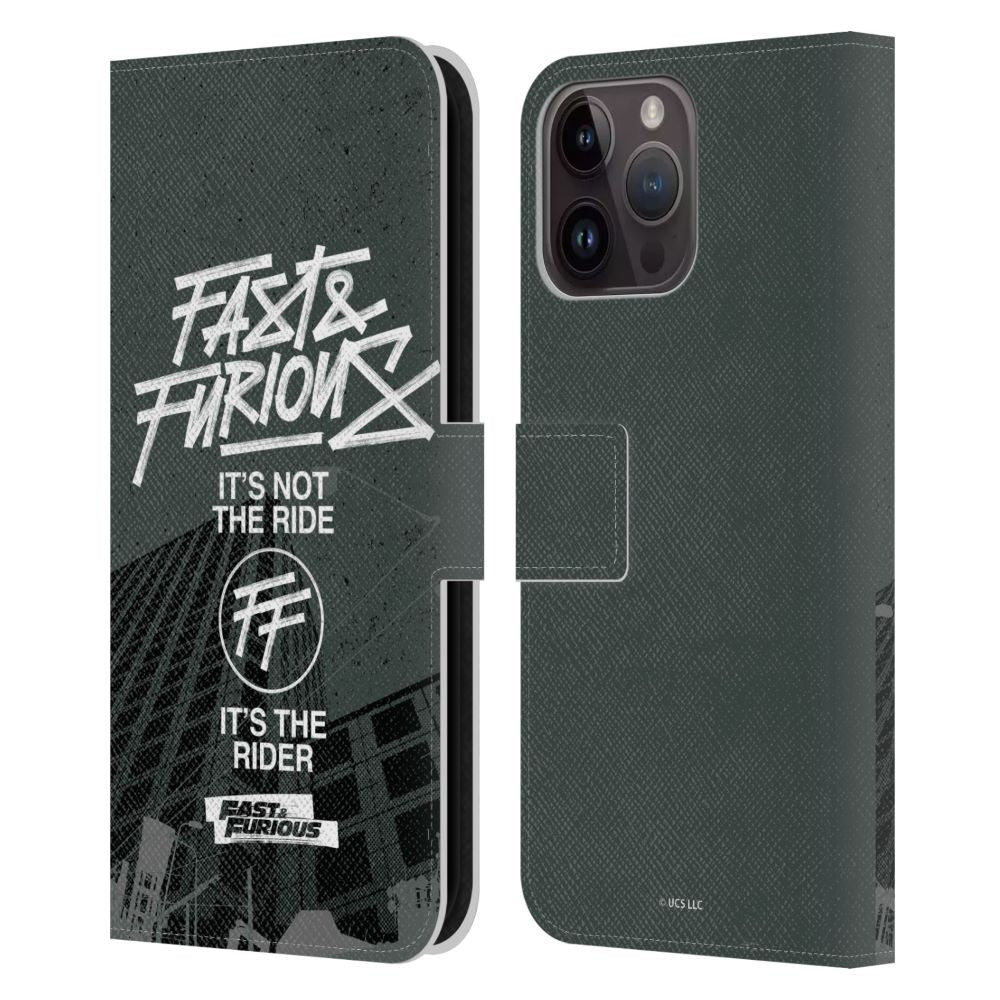 FAST & FURIOUS ワイルド・スピード - Fast Fashion / Street Style Logo レザー手帳型 / Apple iPhoneケース 【公式 / オフィシャル】