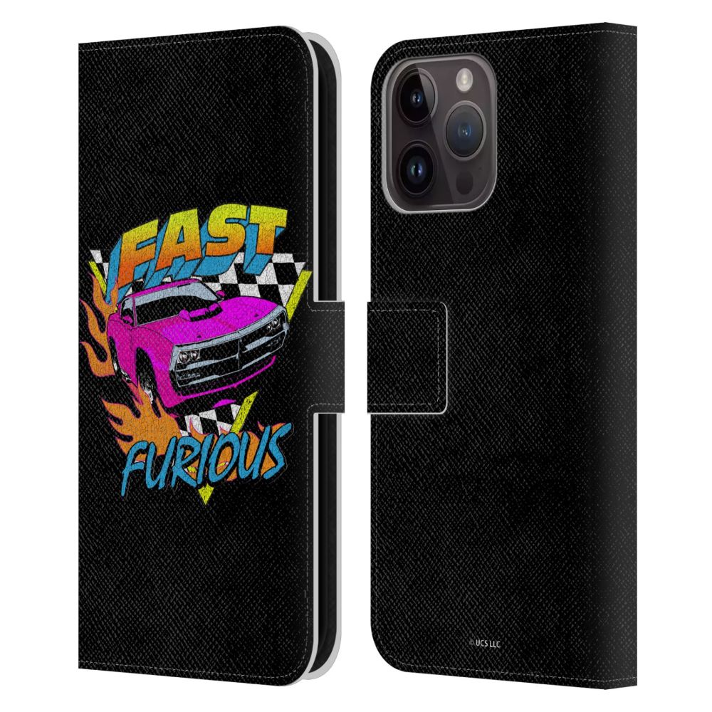 FAST & FURIOUS ワイルド・スピード - Fast Fashion / Car In Retro Style レザー手帳型 / Apple iPhoneケース 【公式 / オフィシャル】