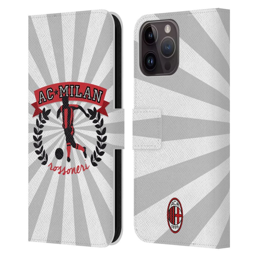 AC MILAN ACミラン (創設 125年 )  Teens Rossoneri レザー手帳型 公式 オフィシャル