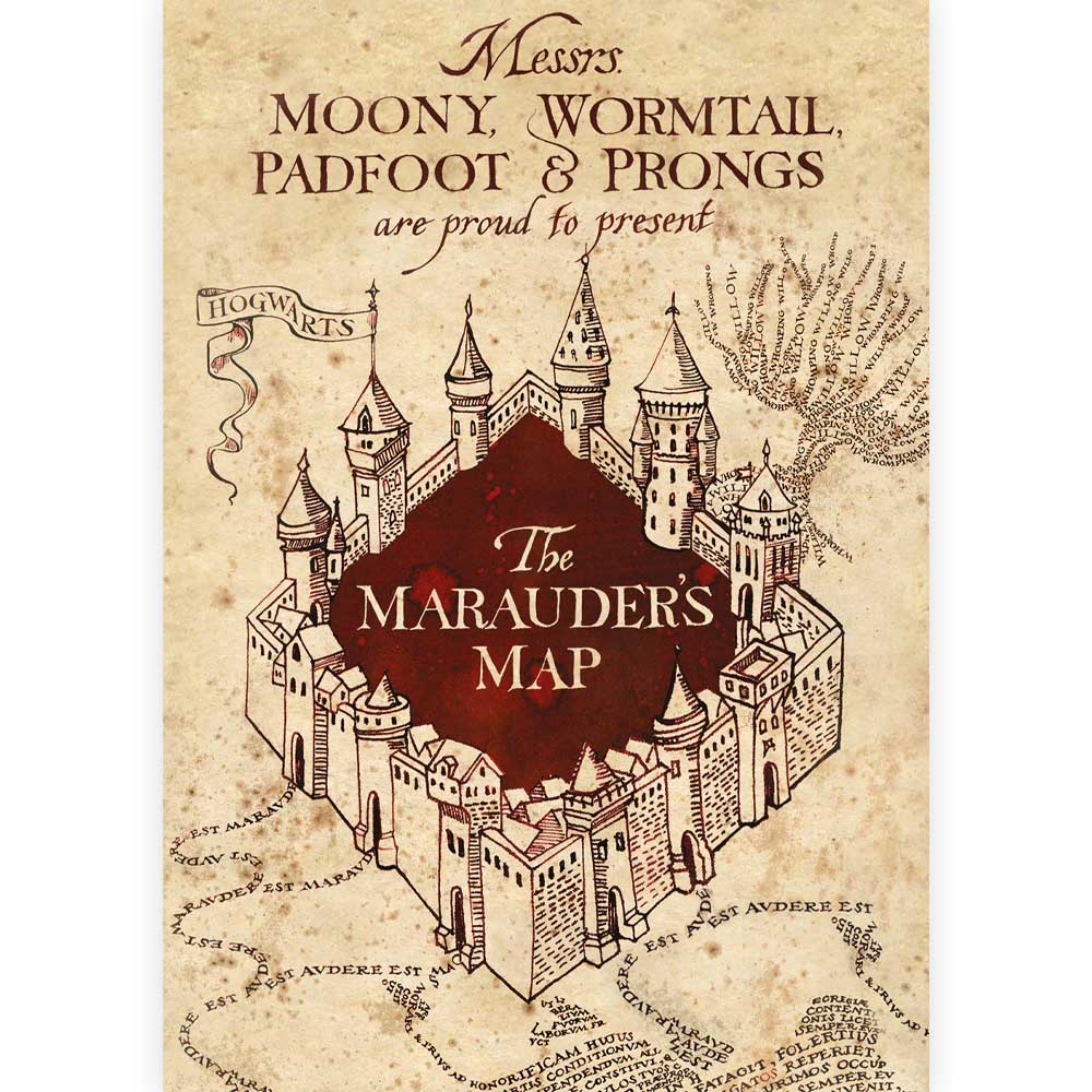 HARRY POTTER ハリーポッター - Marauder's Map / ポストカード・レター 【公式 / オフィシャル】