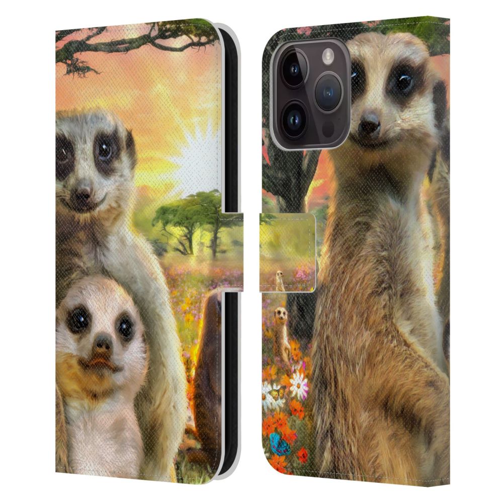 AIMEE STEWART エイミースチュワート Animals Meerkats レザー手帳型 公式 オフィシャル
