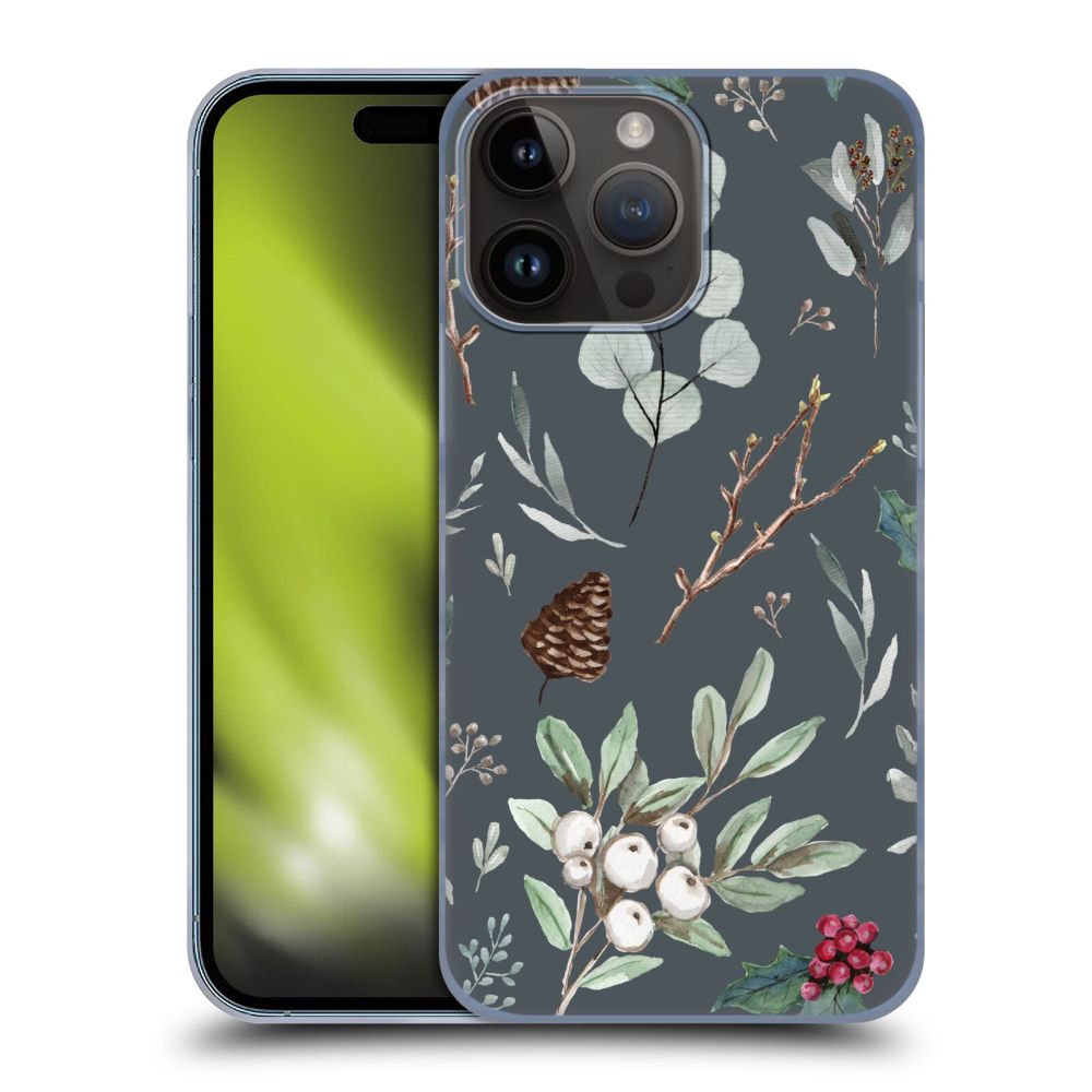 ANIS ILLUSTRATION アニス - Floral Pattern / Christmas Eucalyptus Blue ハード case / Apple iPhoneケース 【公式 / オフィシャル】