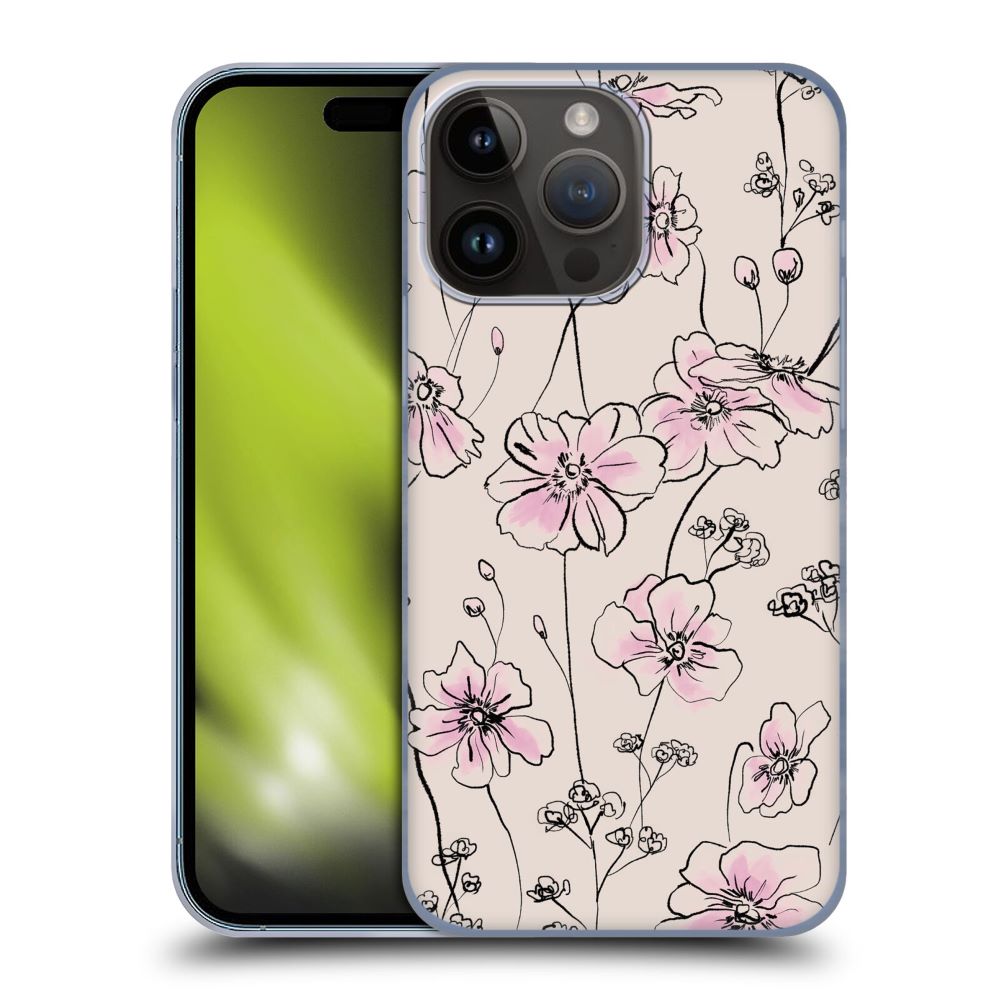 ANIS ILLUSTRATION - Floral Pattern / Wild Roses Beige Pink ハード case