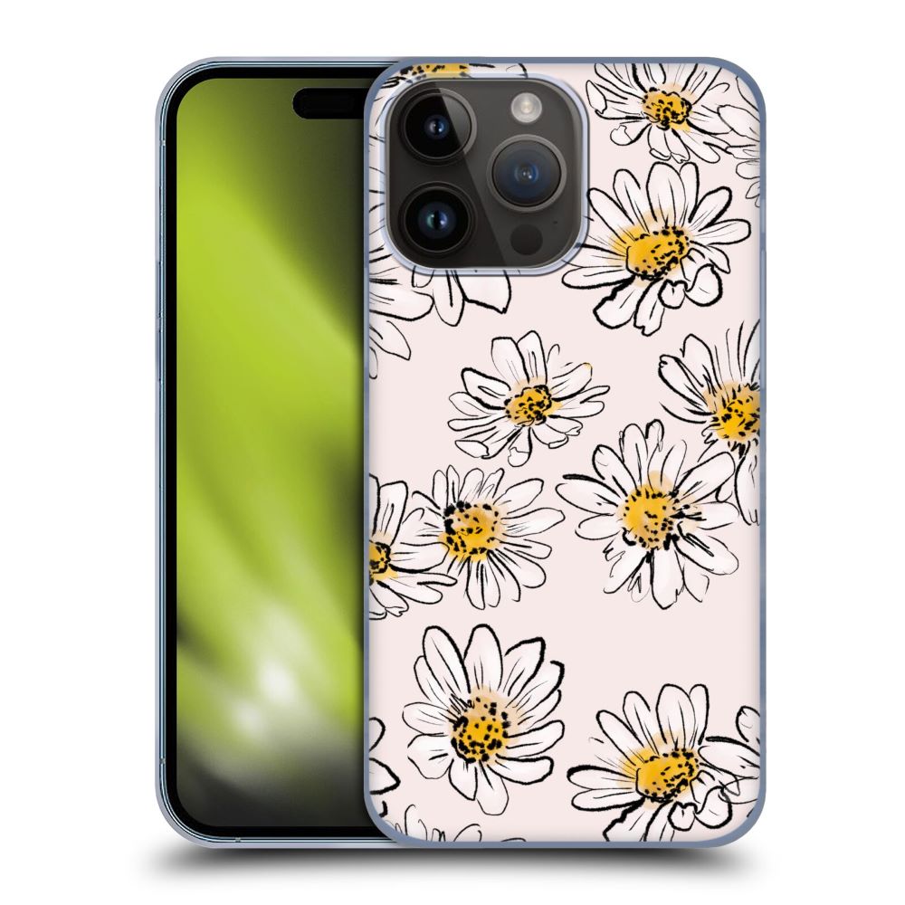 ANIS ILLUSTRATION - Floral And Leaves / Daisies Pink Pastel ハード case