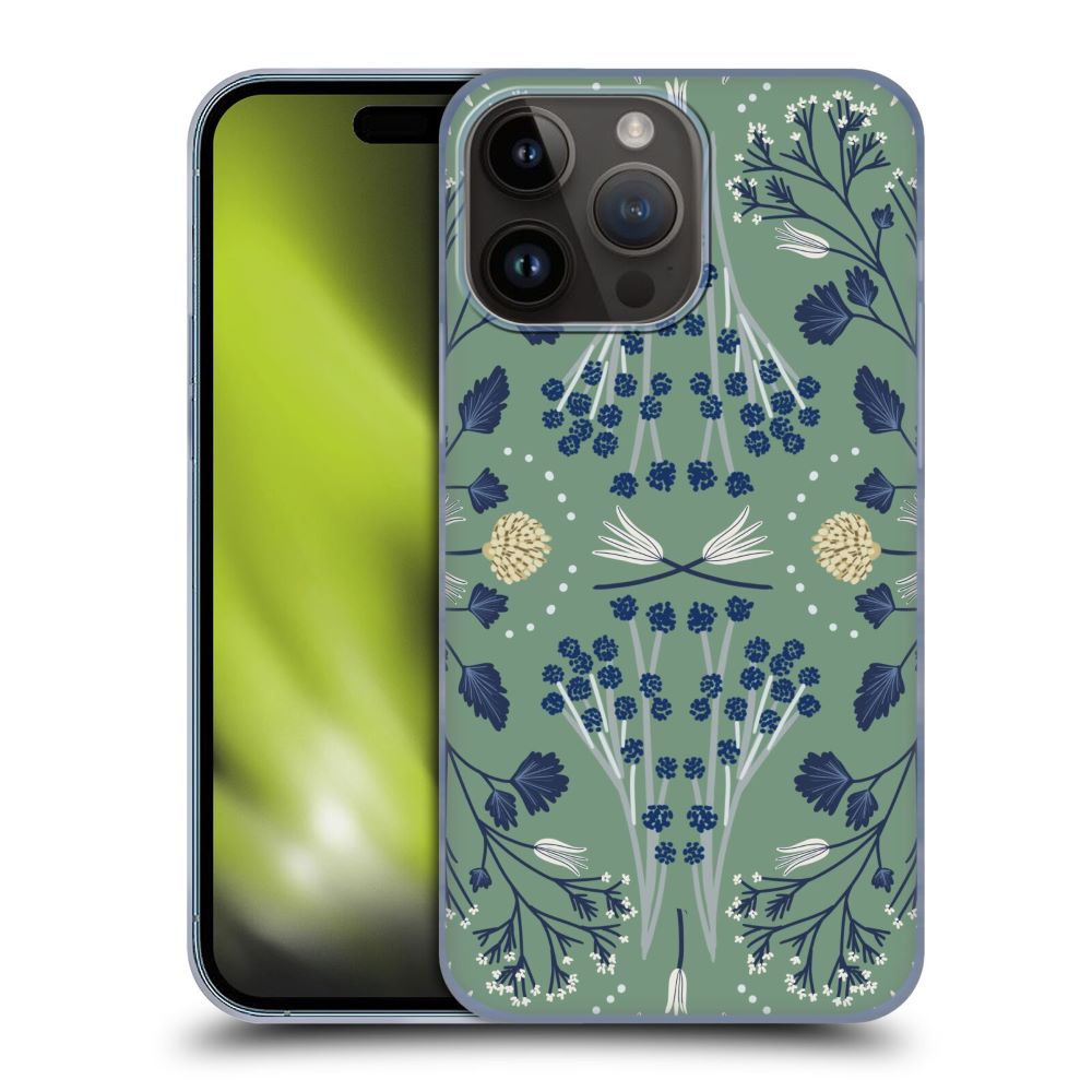 ANIS ILLUSTRATION アニス - Floral And Leaves / Folk Emerald Green ハード case / Apple iPhoneケース 【公式 / オフィシャル】