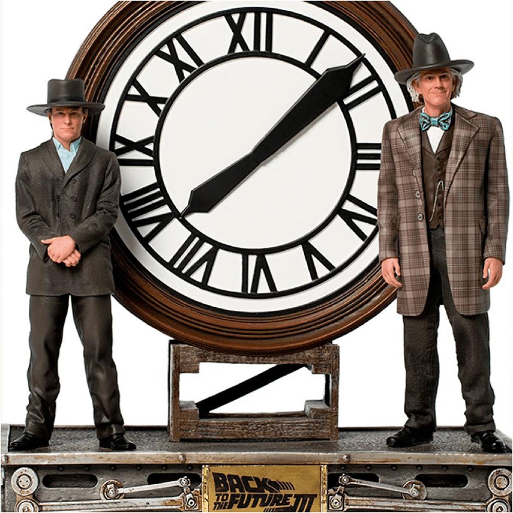 BACK TO THE FUTURE バックトゥザフューチャー (BTTF2 公開 35周年 ) - Part III Marty and Doc at the Clock 1:10 Art Scale Limited Edition Statue / フィギュア・人形 【公式 / オフィシャル】