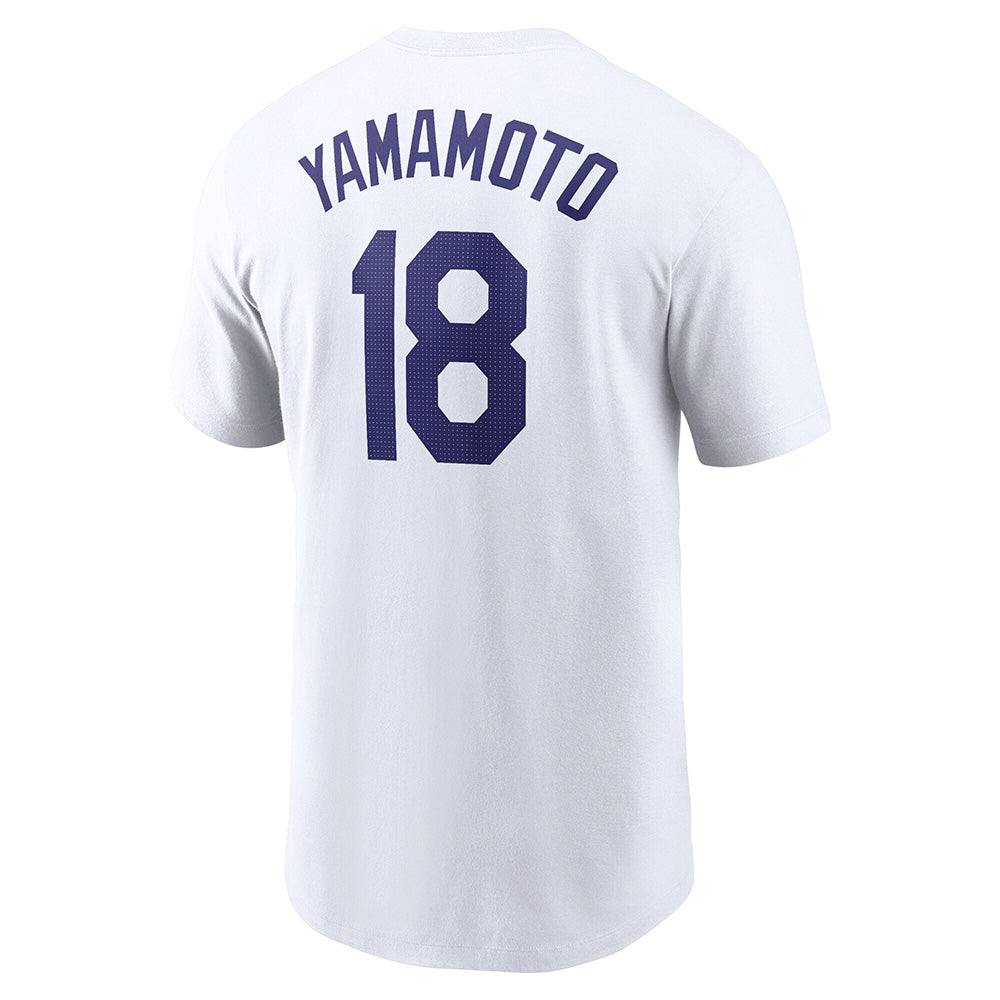 
                  
                    YOSHINOBU YAMAMOTO 山本由伸 - NIKE LOS ANGELES DODGERS ネーム&ナンバー / 限定 / バックプリントあり / Tシャツ / メンズ 【公式 / オフィシャル】
                  
                