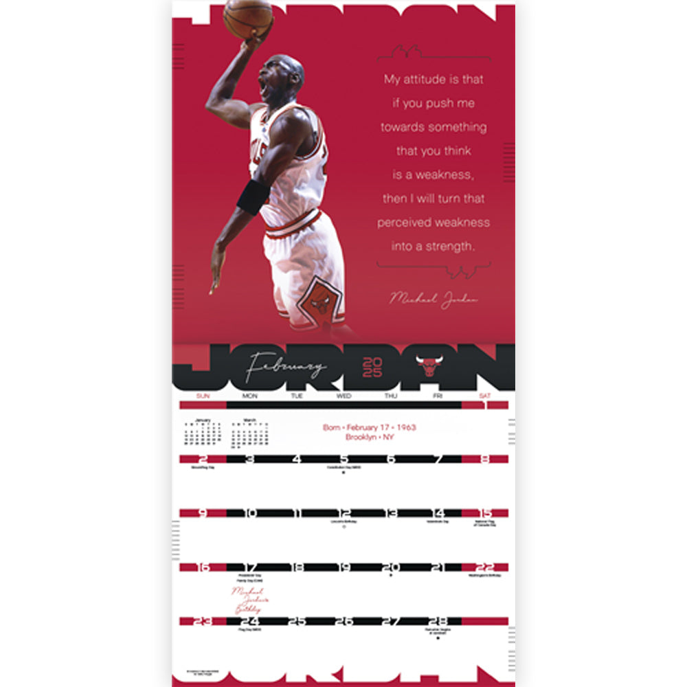 
                  
                    CHICAGO BULLS（NBA） シカゴブルズ - Michael Jordan CALENDAR 2025 / カレンダー・ダイアリー 【公式 / オフィシャル】
                  
                