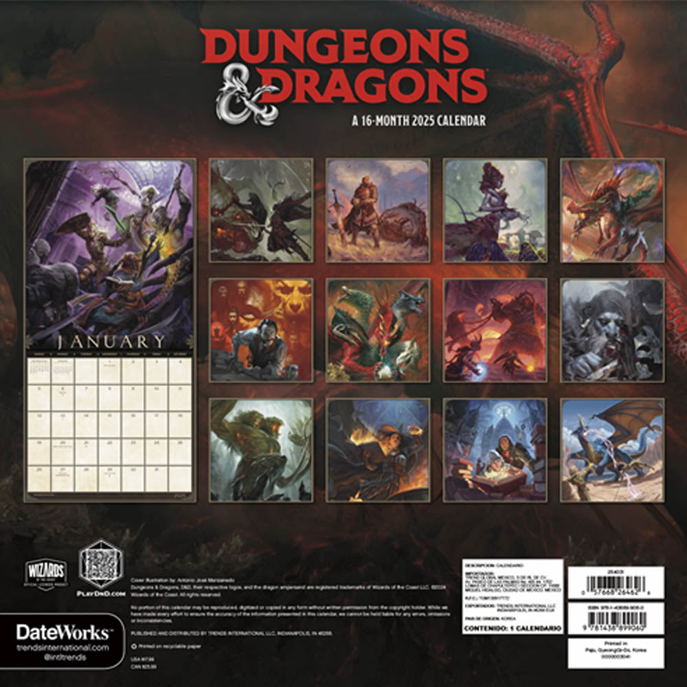 
                  
                    DUNGEONS & DRAGONS ダンジョンズ&ドラゴンズ - CALENDAR 2025 / カレンダー・ダイアリー 【公式 / オフィシャル】
                  
                