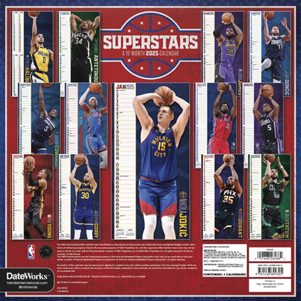 
                  
                    NBA エヌビーエー - Superstars CALENDAR 2025 / カレンダー・ダイアリー
                  
                