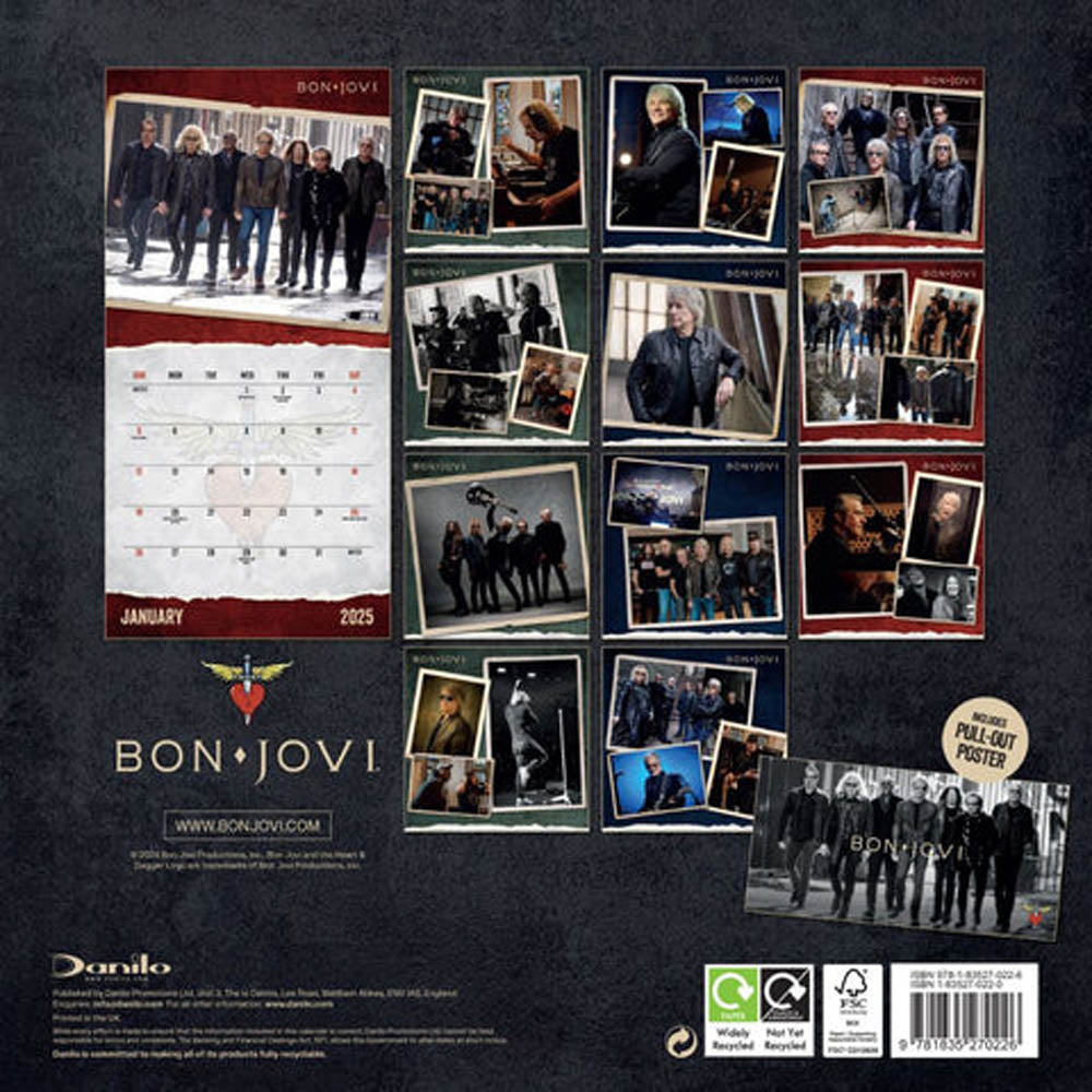 
                  
                    【予約商品】 BON JOVI ボンジョヴィ - 2025 SQUARE CALENDAR / カレンダー・ダイアリー 【公式 / オフィシャル】
                  
                