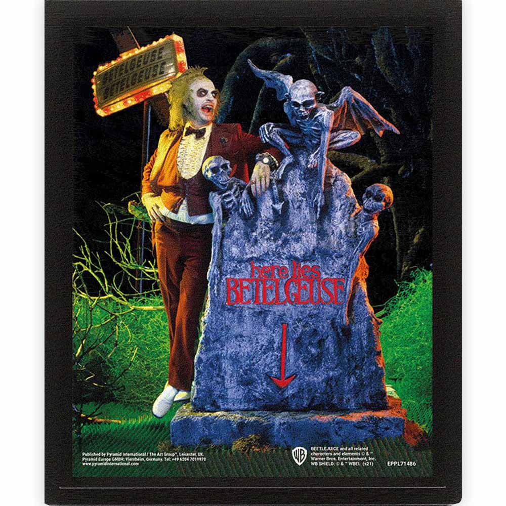 BEETLEJUICE ビートルジュース (9月 新作公開 ) - Graveyard / 3D Lenticular / インテリア額 【公式 / オフィシャル】