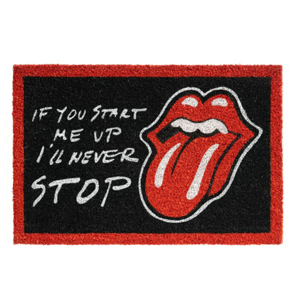 【予約商品】 ROLLING STONES ローリングストーンズ (デビュー作 60周年 ) - IF YOU START ME UP I'LL NEVER STOP / ドアマット 【公式 / オフィシャル】