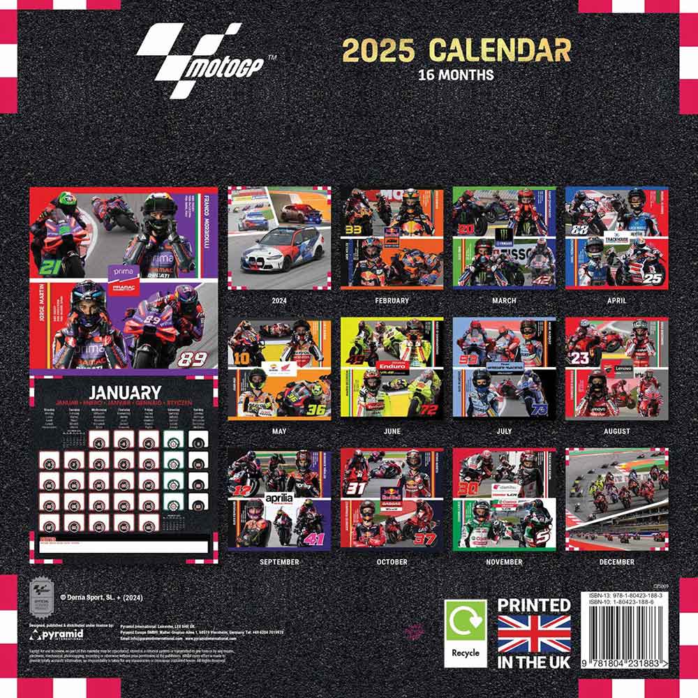 
                  
                    MOTO GP モトジーピー - CALENDAR 2025 / カレンダー・ダイアリー 【公式 / オフィシャル】
                  
                