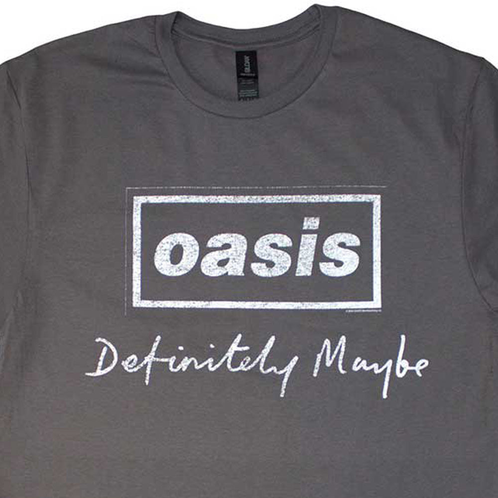 OASIS オアシス (2025 10月 来日 記念 ) - Definitely Maybe Distressed Text Logo / Tシャツ / メンズ 【公式 / オフィシャル】