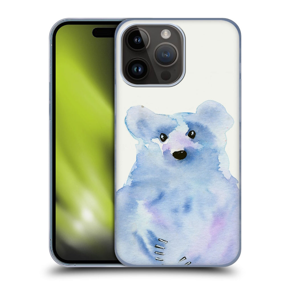 WYANNE - Blue Watercolour Bear ハード case