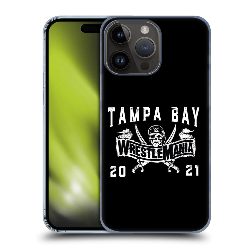 WWE - Wrestlemania 37 Logos Icon Black And White 2 ハード case