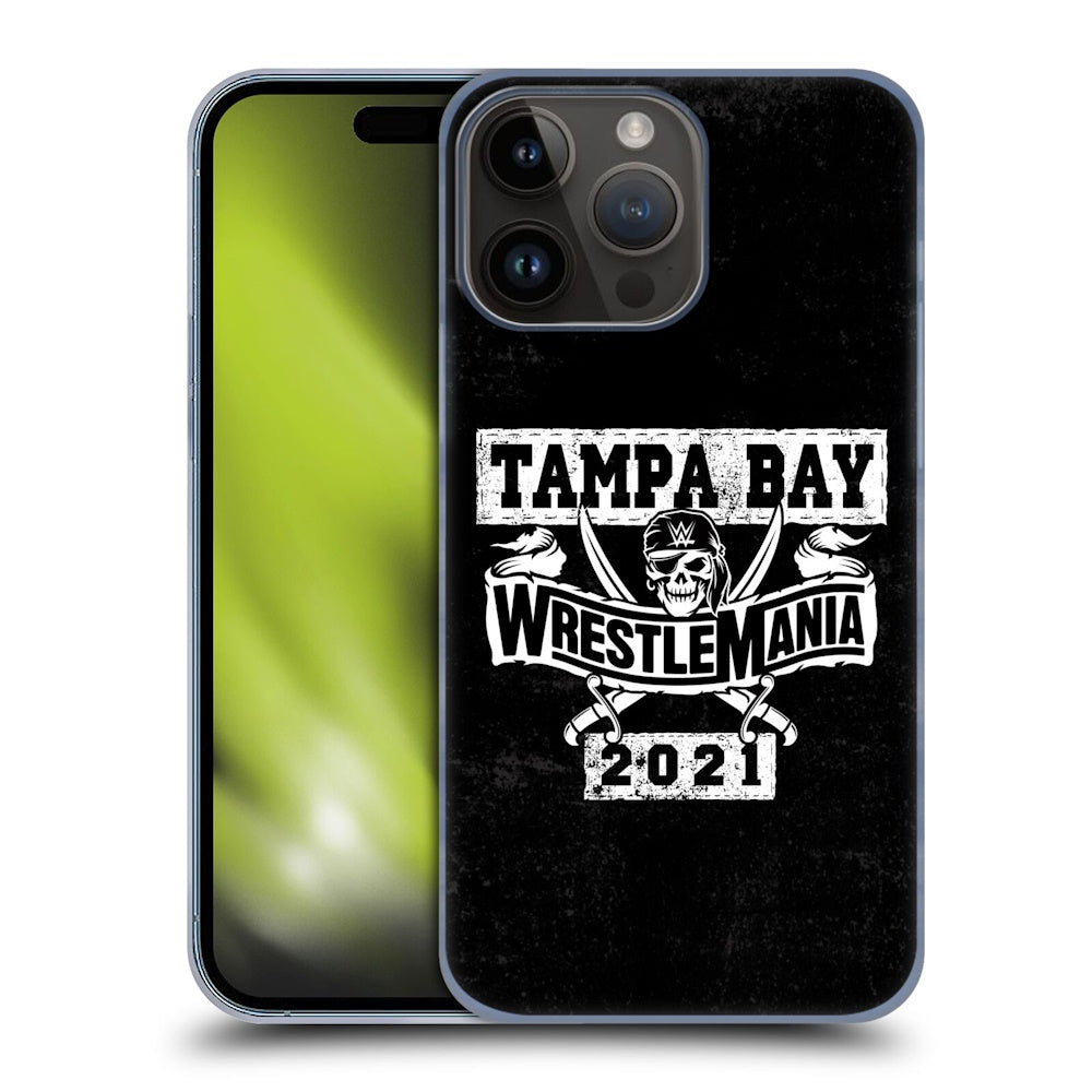 WWE - Wrestlemania 37 Logos Icon Black And White ハード case