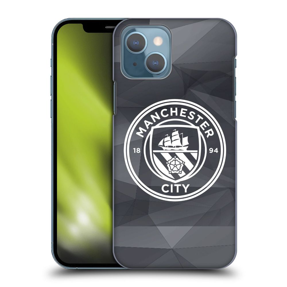 MANCHESTER CITY FC - Badge Geometric / Black White Mono ハード case