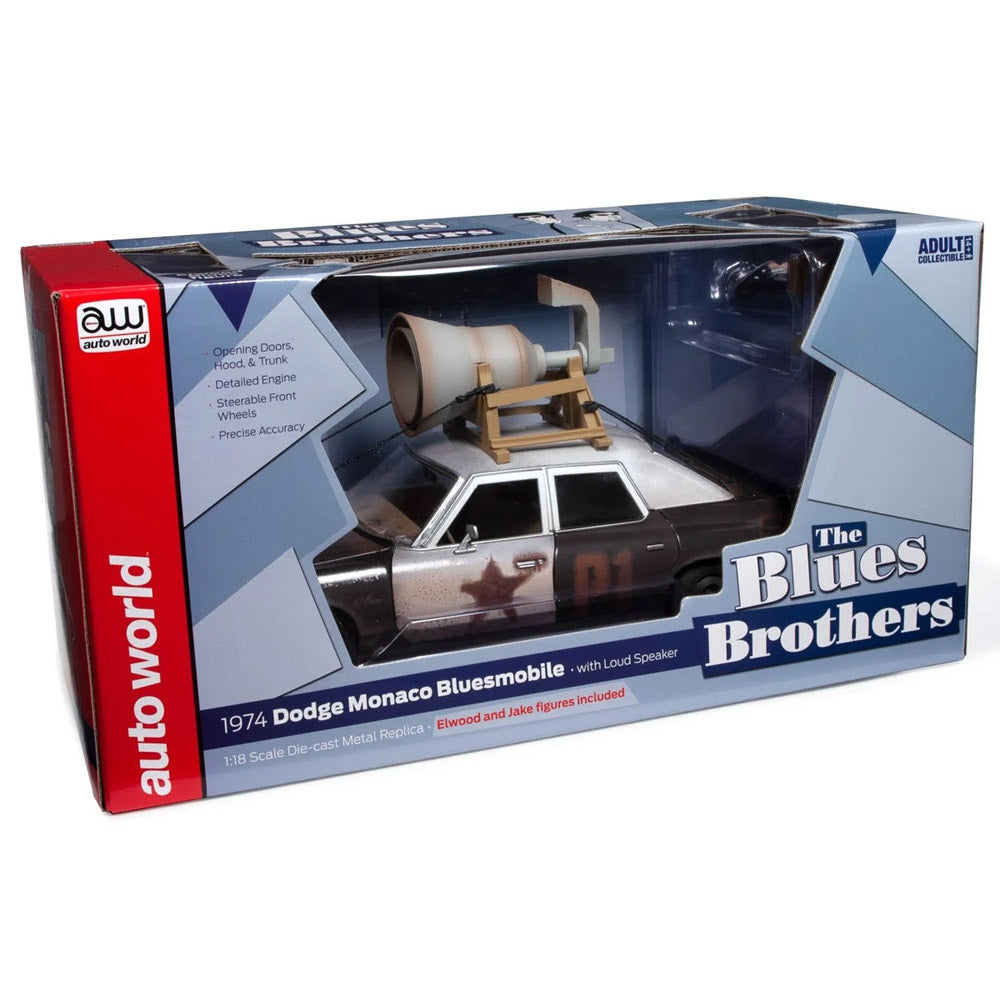 
                  
                    【予約商品】 BLUES BROTHERS ブルースブラザーズ (John Belushi 生誕 75周年 ) - 1974 Dodge Monaco Police Pursuit 1:18 Scale Die-Cast Metal Vehicle with Figures / フィギュア・人形
                  
                