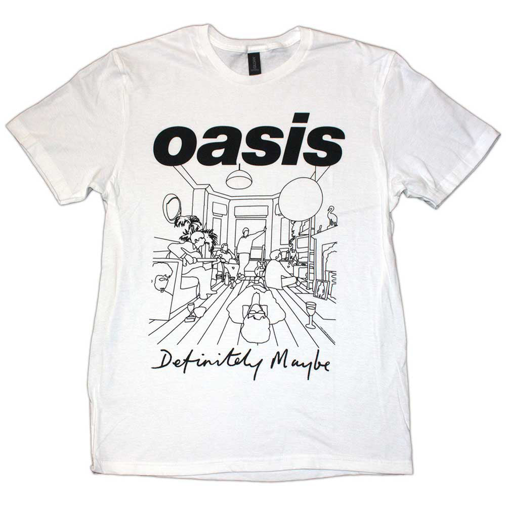 OASIS オアシス (2025 10月 来日 記念 ) - Definitely Maybe Line Drawing / Tシャツ / メンズ 【公式 / オフィシャル】