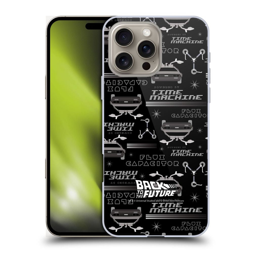 BACK TO THE FUTURE バックトゥザフューチャー (「BTTF2」 35周年 ) - I Patterns / Black ハード case / Apple iPhoneケース 【公式 / オフィシャル】