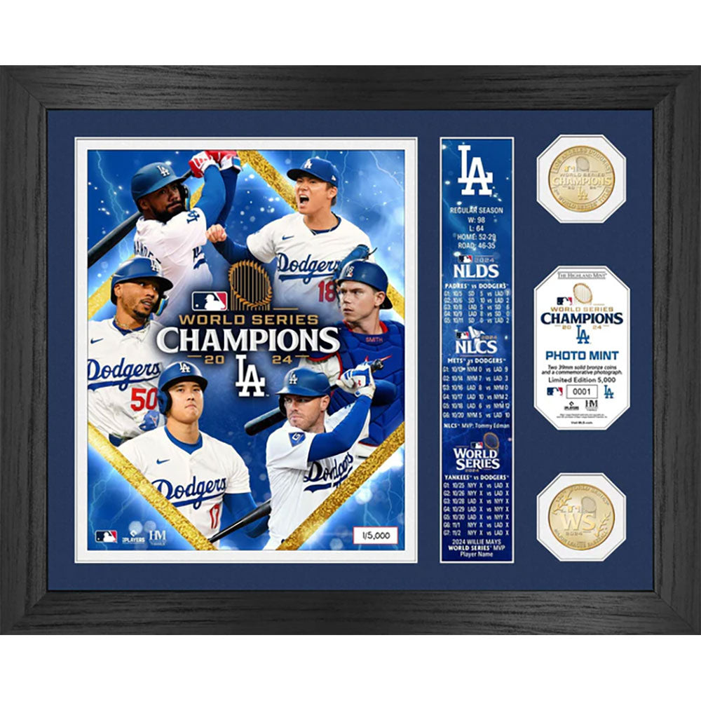 LOS ANGELES DODGERS（MLB） - 2024 World Series Champions Bronze Coin Banner Photo Mint / 世界限定5000枚