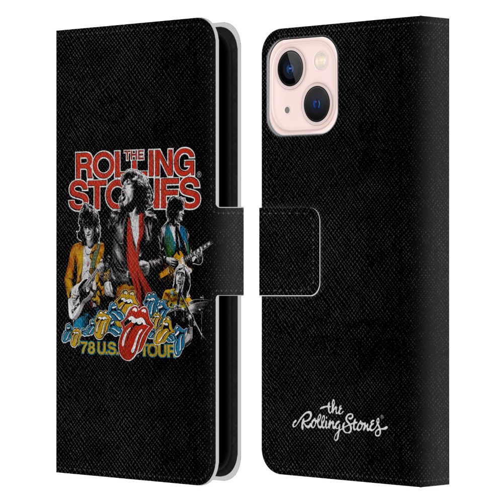 ROLLING STONES ローリングストーンズ (デビュー作 60周年 ) - 78 US Tour Vintage レザー手帳型 / Apple iPhoneケース 【公式 / オフィシャル】