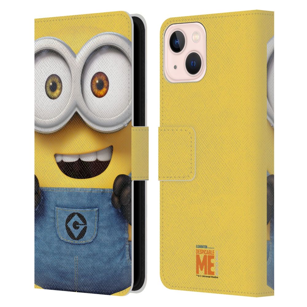 MINIONS ミニオンズ - Full Face Minions / Bob レザー手帳型 / Apple iPhoneケース 【公式 / オフィシャル】